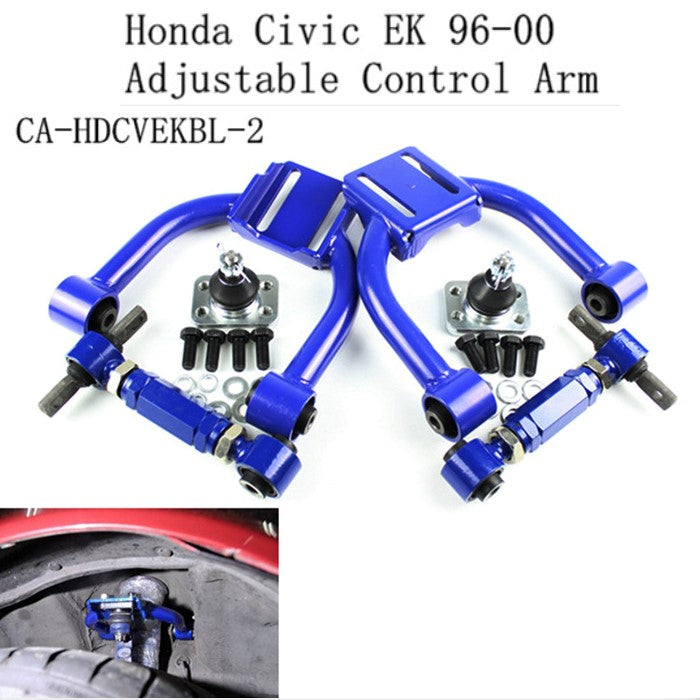 96-00 Honda Civic EJ EK Front Adjustable Front Upper Control Arms Camber Kit with Adjustable pull rod