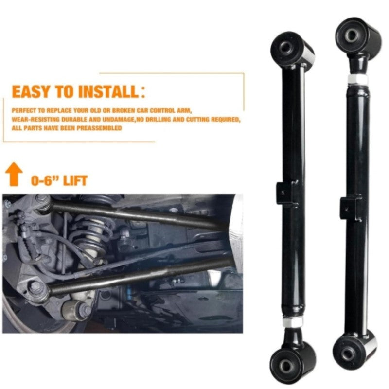 2Pcs   Rear Upper Tubular Control Arms Suspension Assemble Kit (0-6inch) Compatible with Dodge RAM Jeep Gladiator