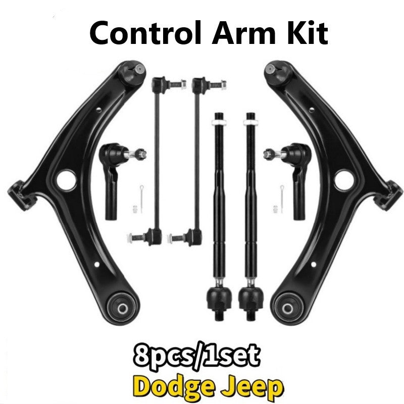 8pcs  Front Right Lower Left Control Arm Assembly compatible with Dodge Jeep RK620065 RK620066 5105040AG MS25189