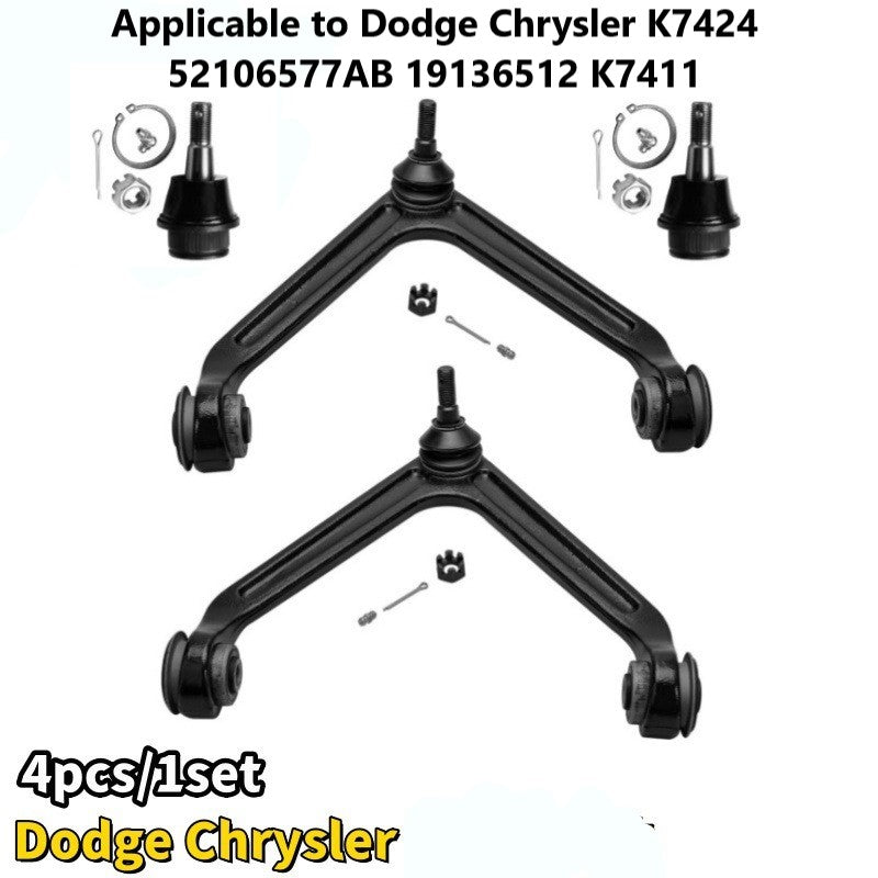 4PCS Front Upper Control Arm Ball Joint Assembly Compatible with Dodge Chrysler K7424  K7411