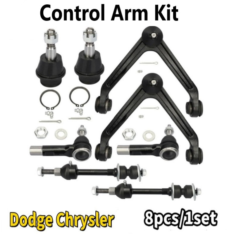 Front Control Arm Ball Joint Stabilizer Sway Bar Link Suspension Kit Set 8pc Compatible with Dodge Chrysler K7424 52106577AE 52106577AA