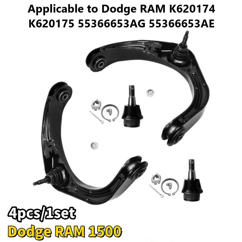 4pcs Applicable to Dodge RAM K620174 K620175 55366653AG 55366653AE Front Upper Control Arm Kit