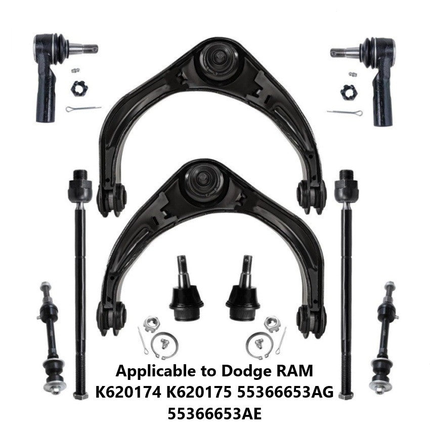 10PCS Suspension Control Arm Suitable For Dodge RAM and Ball Joint Assembly front left upper