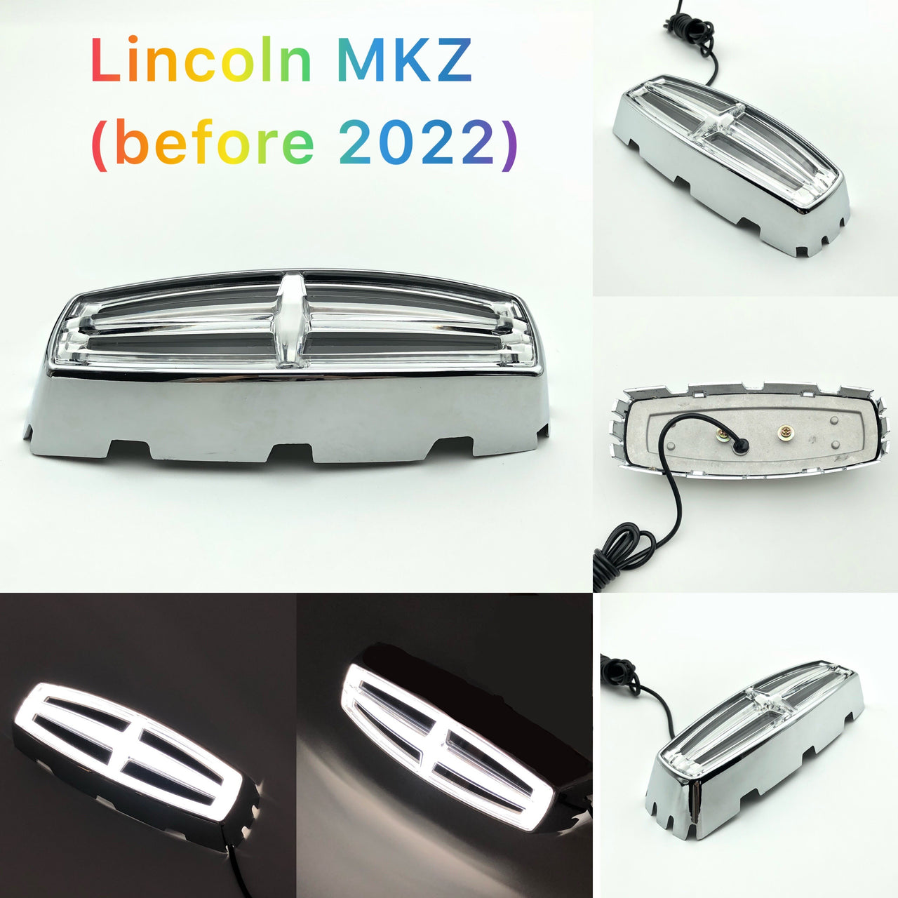 Lincoln logo light led Lincoln dynamic crystal luminous logo emblem light