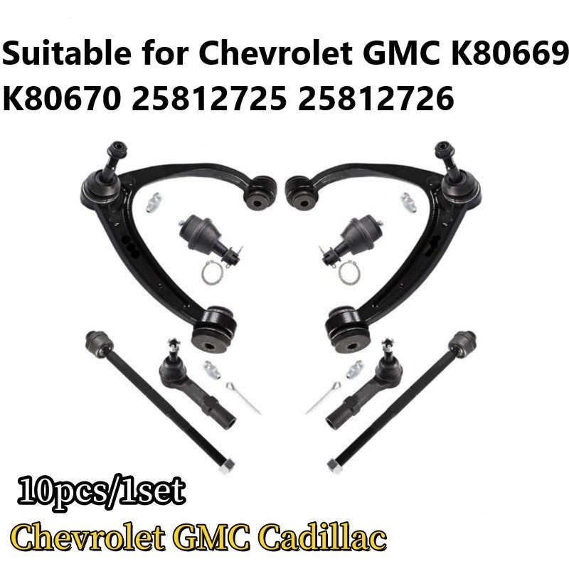 10pcs Front Suspension kits Control Arm w/Ball joints+Sway bars+Tie Rods for 07-14 Cadillac Escalade ESV EXT Chevy Tahoe Avalanche Silverado Suburban GMC Sierra Yukon XL 1500 K80669/70