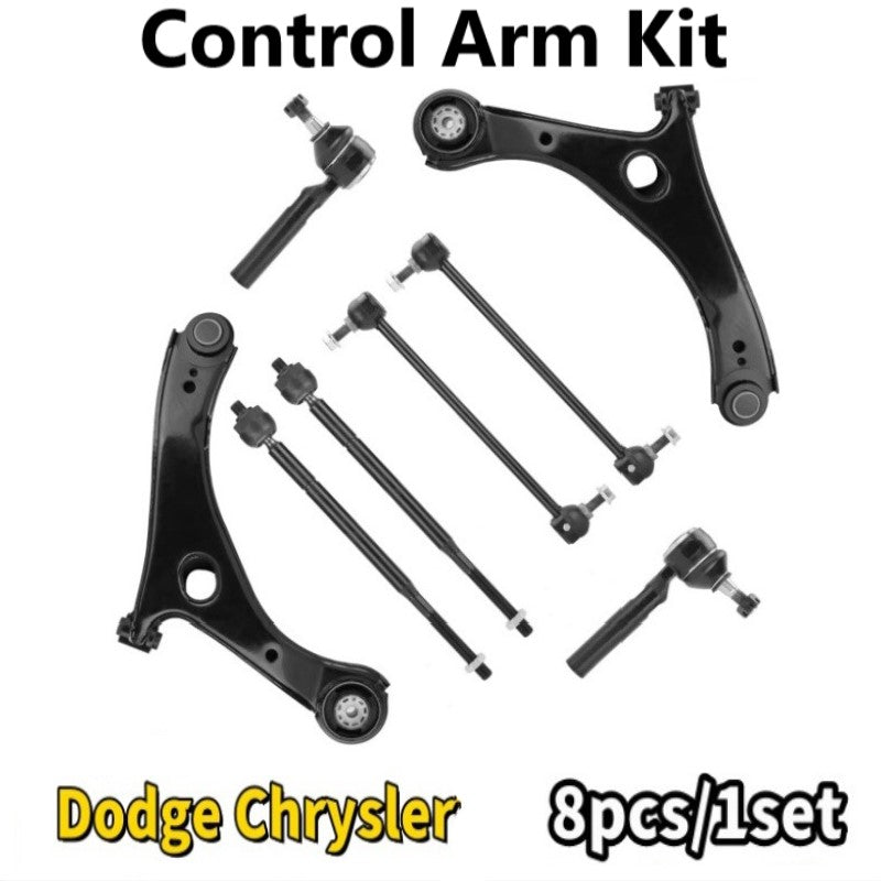 8 Pc Steering & Suspension Kit Lower Control Arms, Sway Bar Links, Inner & Outer Tie Rod Ends Fits Dodge Chrysler RK622033 RK622034 MS251001 K7258