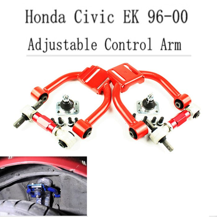 Front Upper and Lower Control Arm  For 96-00 Honda Civic EK  with Adjustable swing arm & tie rod