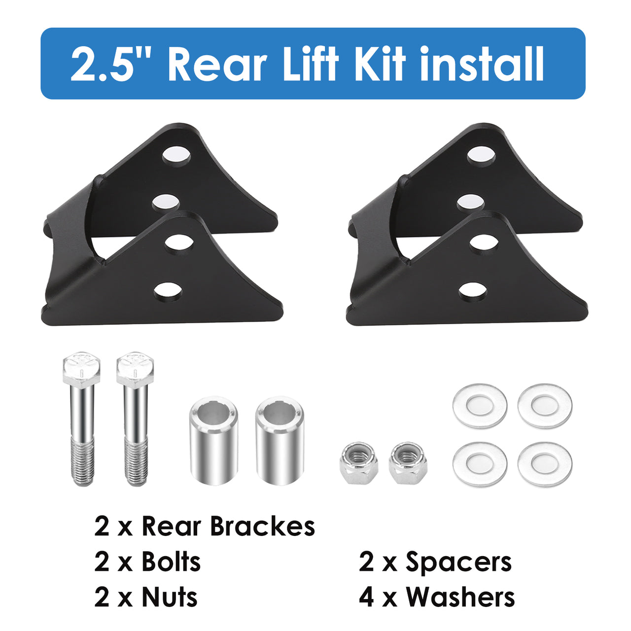 2.5" High Performance Lift Kit UTV Front and Rear Suspension for Polaris Ranger 500/570/CREW Midsize 2014 2015 2016 2017 2018 2019 2020 2021