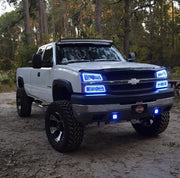 Chevy Silverado /Duramax 03-06 Chasing flow halo headlight kits with Bluetooth App Remote-Chevy halo headlight kits-Vivid Light Bars